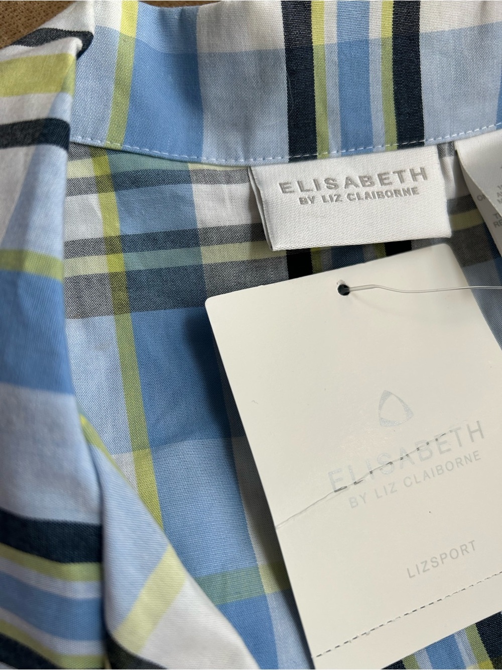 Elizabeth by Liz Claiborne, Women Plaid Shirt - Picture 6 of 13
